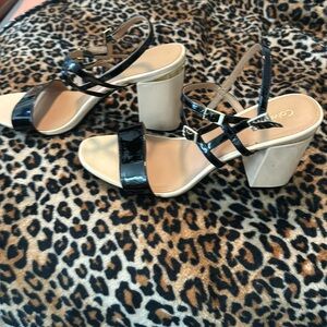 Calvin Klein Caisey patent leather sandals